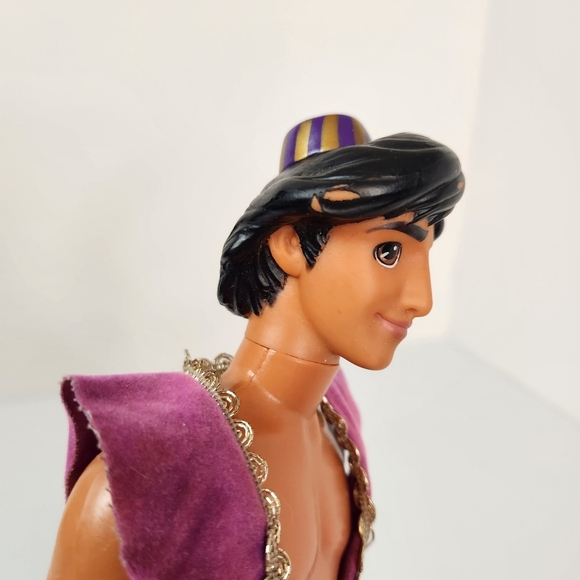 Vintage Mattel Disney Water Jewel Magic Aladdin Doll Purple Shorts 90s 1990s - Picture 5 of 9